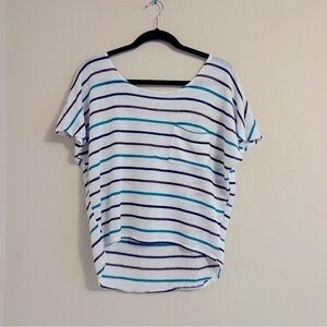 Casual striped short sleeve top